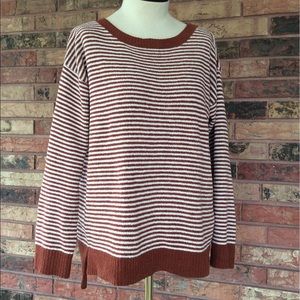 Jones New York Striped Chunky Sweater L Ru…